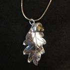 Pendant: oak leaf with acorn