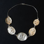 Necklace with honesty seed-pods