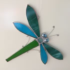Stained glass window hanger:dragonfly